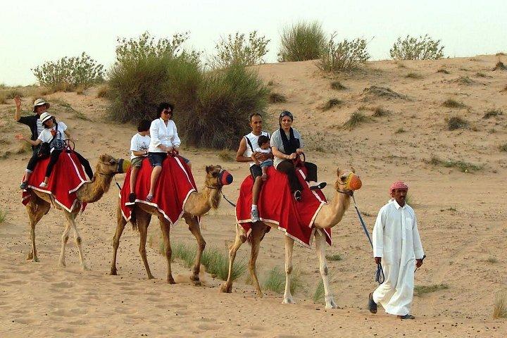 Balade à dos de chameau lors du safari dans le désert de Dubaï