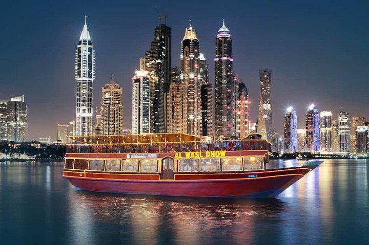 Dîner-croisière en boutre dans la marina de Dubaï avec transfert