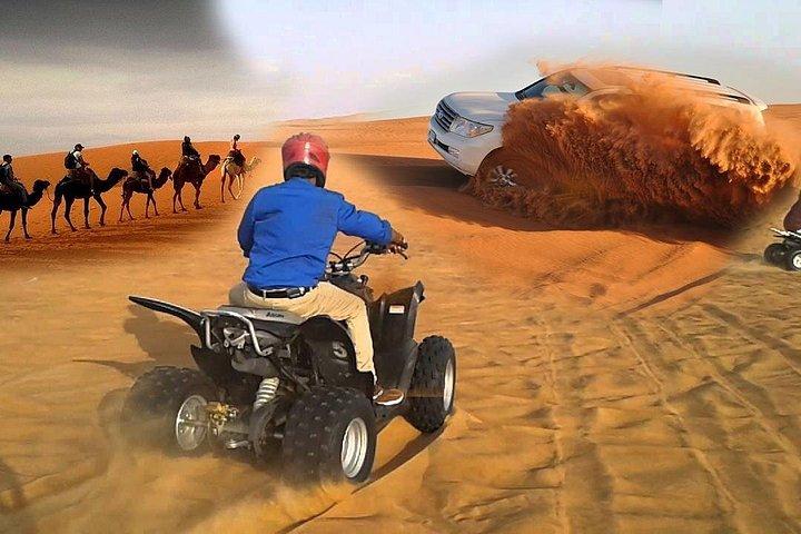 Dubaï : safari dans le désert en soirée + quad, balade dans les dunes et dîner barbecue