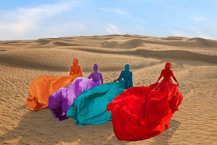 Séance photo de groupe avec nos robes volantes modestes