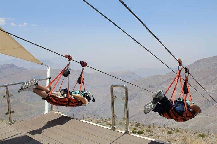 Jebel Jais Zipline Flight La plus longue excursion en tyrolienne au monde au départ de Dubaï