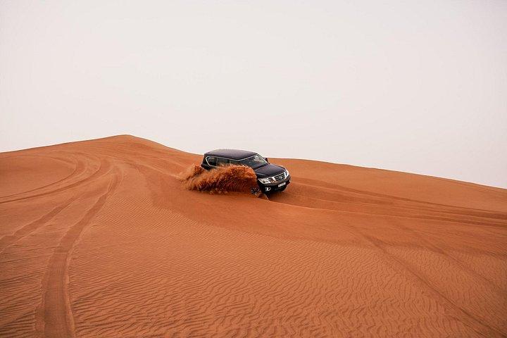 Vivez la montée d'adrénaline en conquérant les imposantes dunes du désert avec le frisson exaltant du dune bashing.