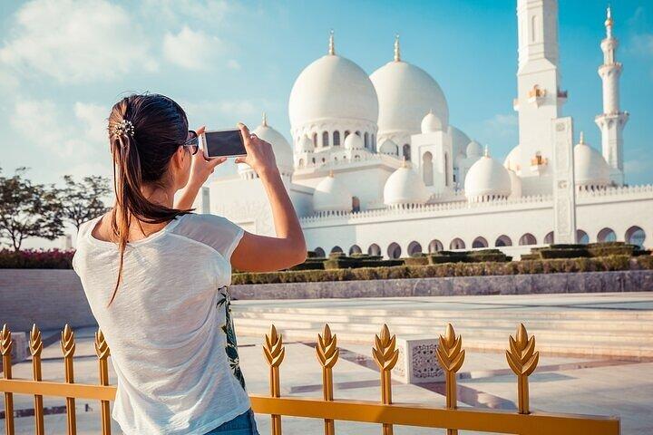 Visite de la ville de Dubaï avec Dhow Cruise Marina et visite de la ville d'Abu Dhabi