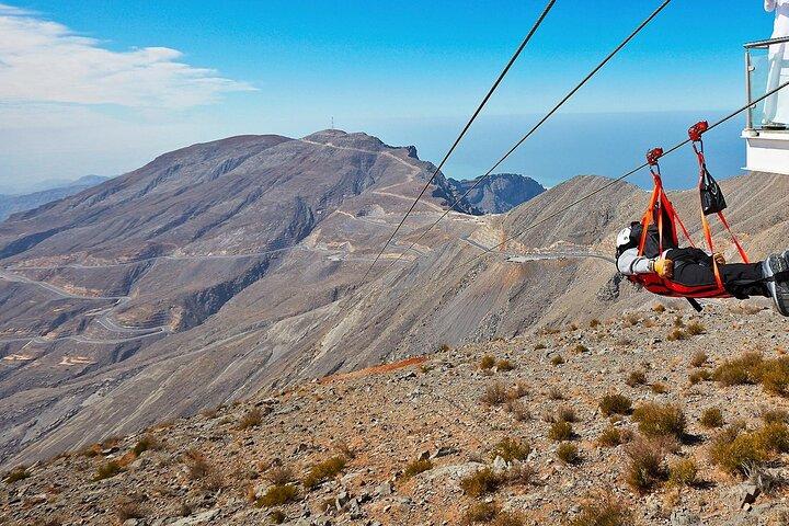 La plus longue tyrolienne du monde de Jebel Jais depuis Dubaï avec transfert