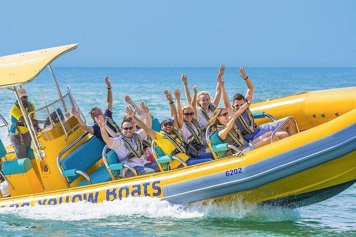 Visite de la marina en bateau jaune de Dubaï