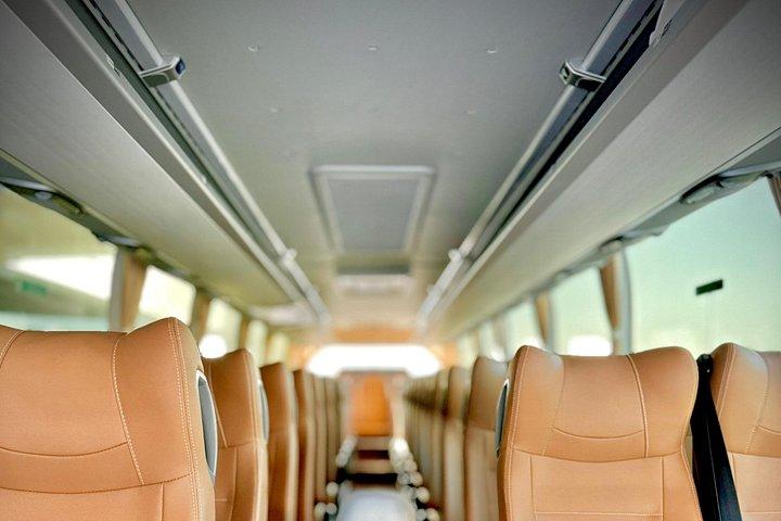 Chauffeur d'une demi-journée à Dubaï en grand bus de luxe de 50 places pour grand groupe