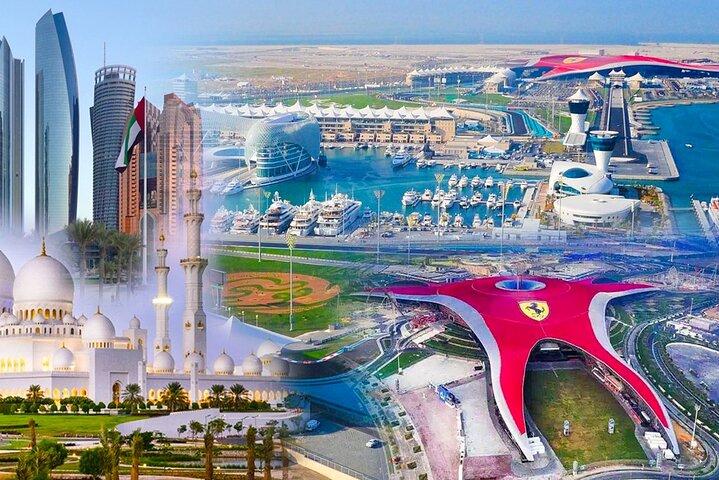 Visite de la ville de Dubaï à Abu Dhabi avec billet d'entrée au Ferrari World