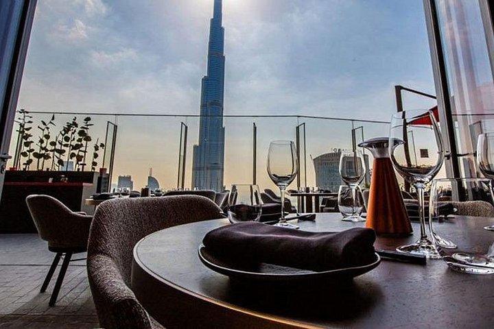 Vues de Dubaï depuis les billets pour Burj Khalifa et déjeuner ou dîner