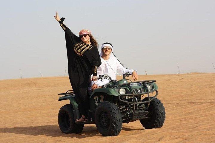 Premium Desert Safari: BBQ, Quad Bike & Sandboarding
