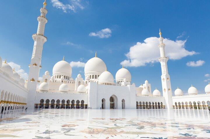 Dubaï à Abu Dhabi : Grande Mosquée, Emirates Palace et Corniche