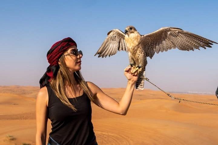 Safari dans le désert de Dubaï avec dîner barbecue, promenade à dos de chameau et spectacles vivants