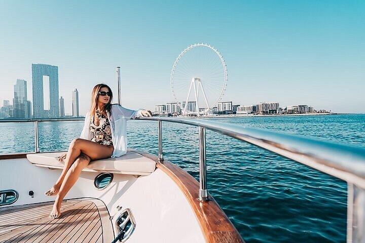 Tour privé en bateau Dubaï, Natation, Burj Ul Arab, Royal the Palm