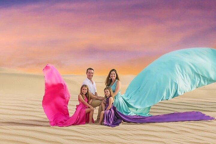 Séance photo privée de robe volante Dubaï avec transport