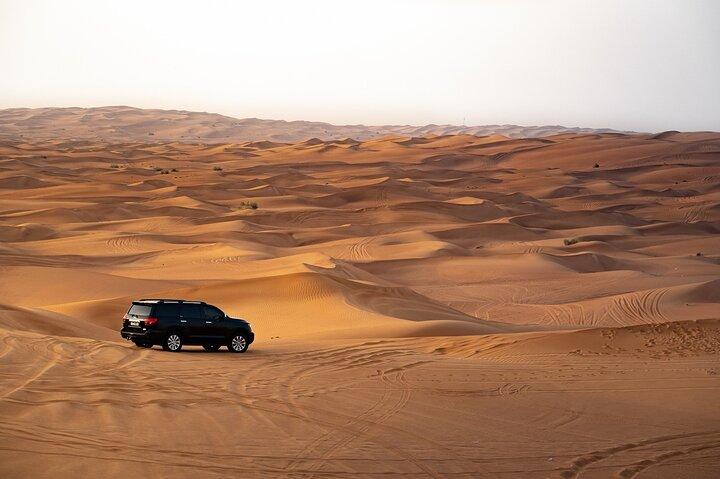 Safari dans le désert de Dubaï chameaux avec Dune Bashing et dîner barbecue