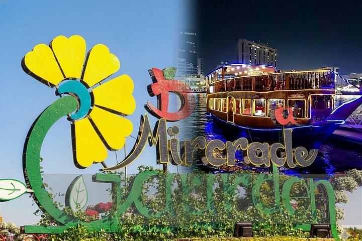 Dîner combiné Miracle Garden et croisière en boutre dans la marina