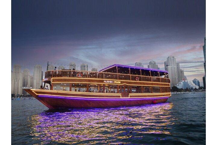 Dhow Cruise Creek de luxe avec dîner barbecue et spectacles en direct, transferts