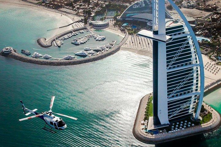 Visite aérienne en hélicoptère de Dubaï de sites emblématiques