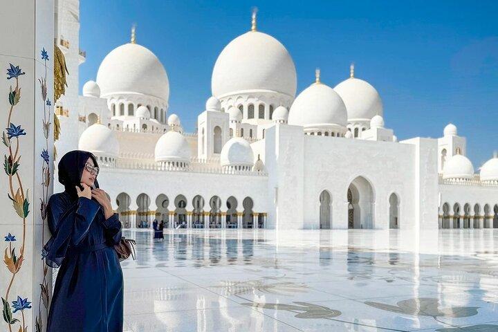 Visite privée de la ville d'Abou Dabi Mosquée Qasr Al Watan et Louvre