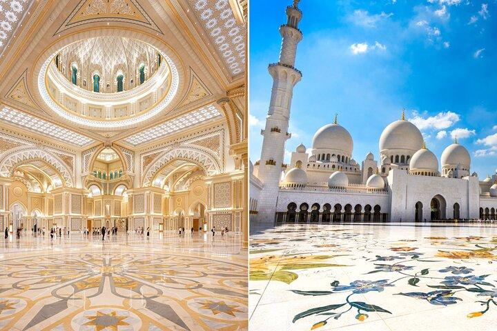 Visite de la mosquée Sheikh Zayed d'Abou Dabi et du Qasr Al Watan avec billet