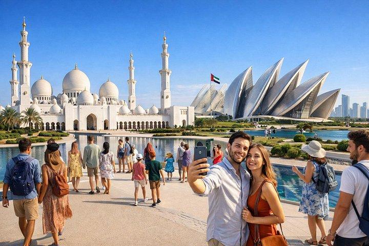 De Dubaï Abu Dhabi Sheikh Zayed Grande Mosquée Visite guidée