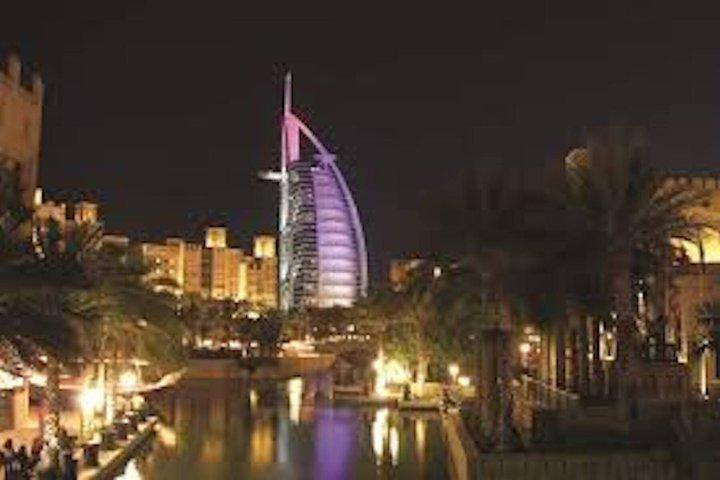 Visite de Dubaï en soirée avec spectacle de fontaines, Burj Khalifa & Marina