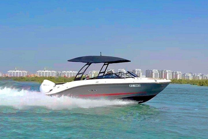 Abu Dhabi : Excursion privée en bateau Sea Ray avec évasion sur l'île