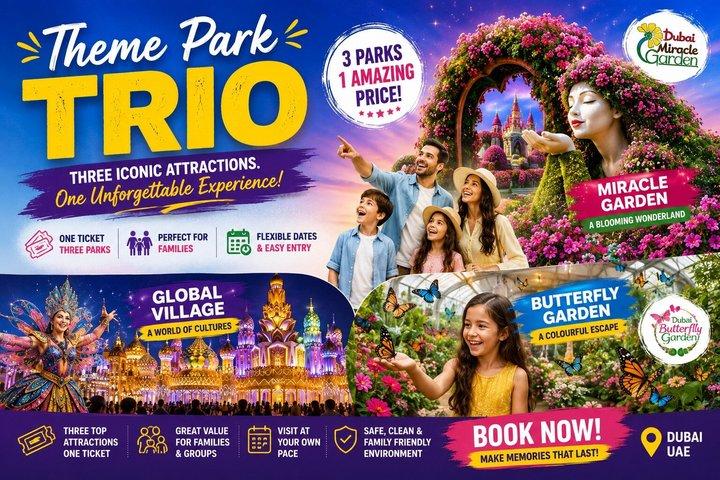 Trio Miracle Garden, Global Village, Billets pour le Jardin des Papillons
