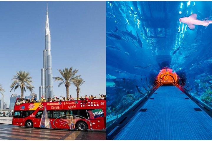 Bus hop-on hop-off Dubaï + aquarium du monde perdu