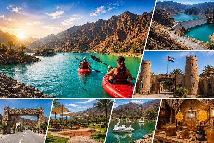 Tour privé de la montagne Hatta depuis Dubaï avec arrêts panoramiques et kayak