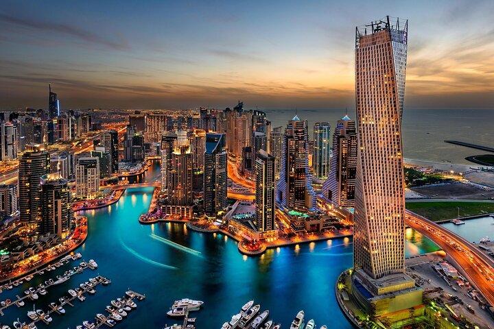Forfait Trio - Visite de la ville de Dubaï + Safari dans le désert + Dîner de croisière en boutre