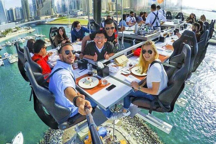 Visite de la ville de Dubaï avec souks et dîner dans le ciel à la marina de Dubaï
