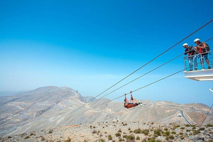 La plus longue tyrolienne du monde de Jebel Jais depuis Dubaï avec transferts