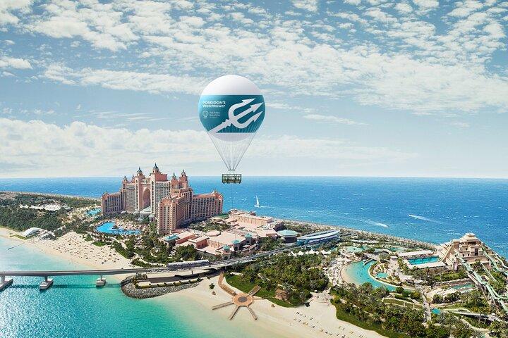 Vue sur l'horizon à 360 degrés en ballon de Dubaï avec transfert