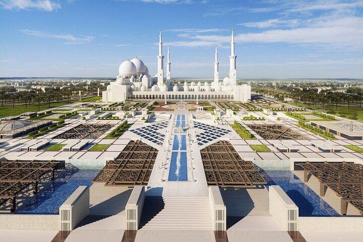 Visite de la mosquée Sheikh Zayed à Abu Dhabi au départ de Dubaï avec transferts