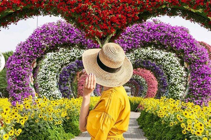 Billet coupe-file pour Dubai Miracle Garden avec transfert à l'hôtel