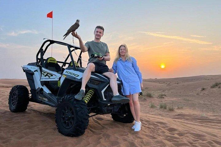 Aventure d'une heure en buggy dans le désert des dunes rouges avec balade à dos de chameau