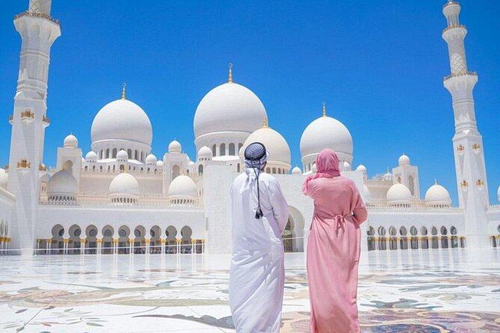 Visite de la Grande Mosquée Sheikh Zayed d'Abou Dabi avec transfert à l'hôtel