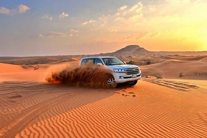 Safari dans les dunes rouges de Dubaï, expérience de 4 heures, balade à dos de chameau