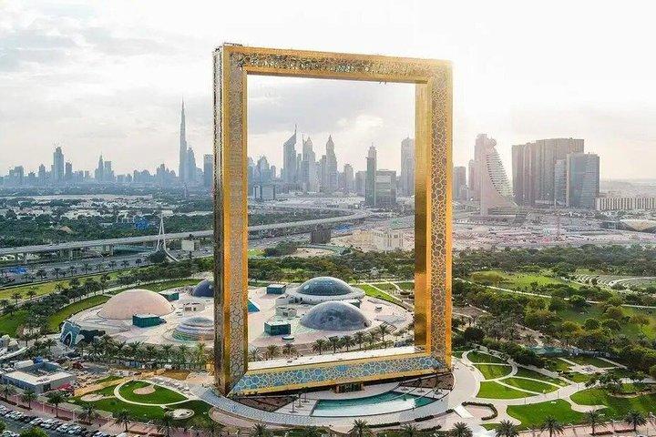 Visite d'une demi-journée de la ville de Dubaï avec Dubai Frame, la Mosquée Bleue et les souks