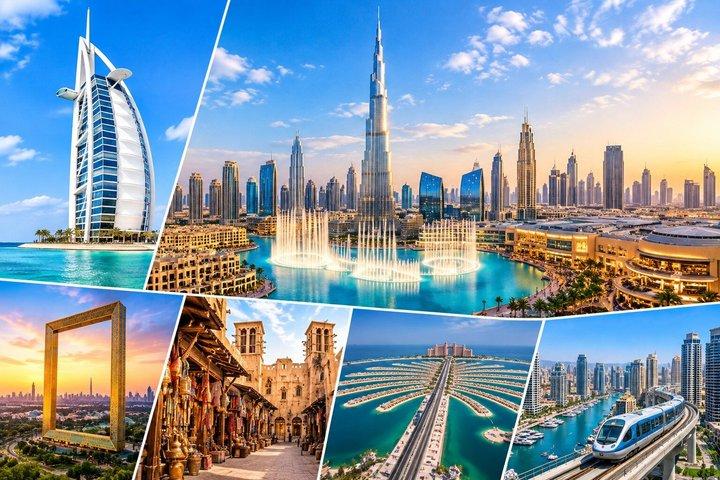 Excursion d'une journée à Dubaï avec billet d'entrée pour Burj Khalifa au sommet